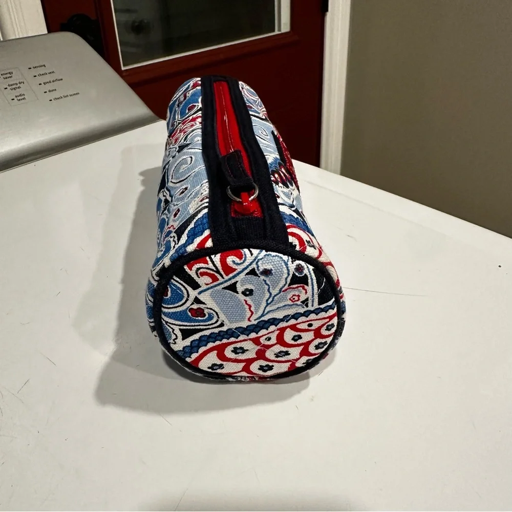 Vera Bradley Seaside Cosmetic Brush Case in Cotton Canvas